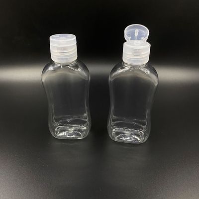 Düz 75ml Tek Kullanımlık Vidalı Kapaklı Taşınabilir El Temizleyici Şişe