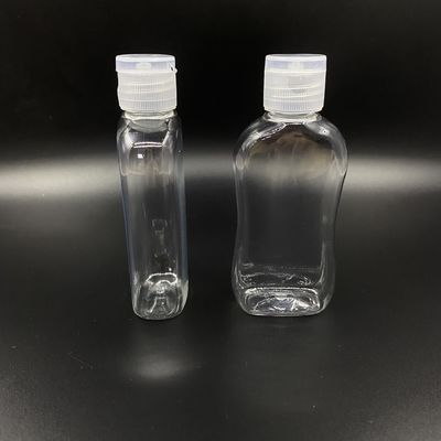 Düz 75ml Tek Kullanımlık Vidalı Kapaklı Taşınabilir El Temizleyici Şişe